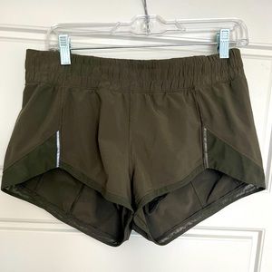 Lululemon Olive Green Shorts 2.5”
